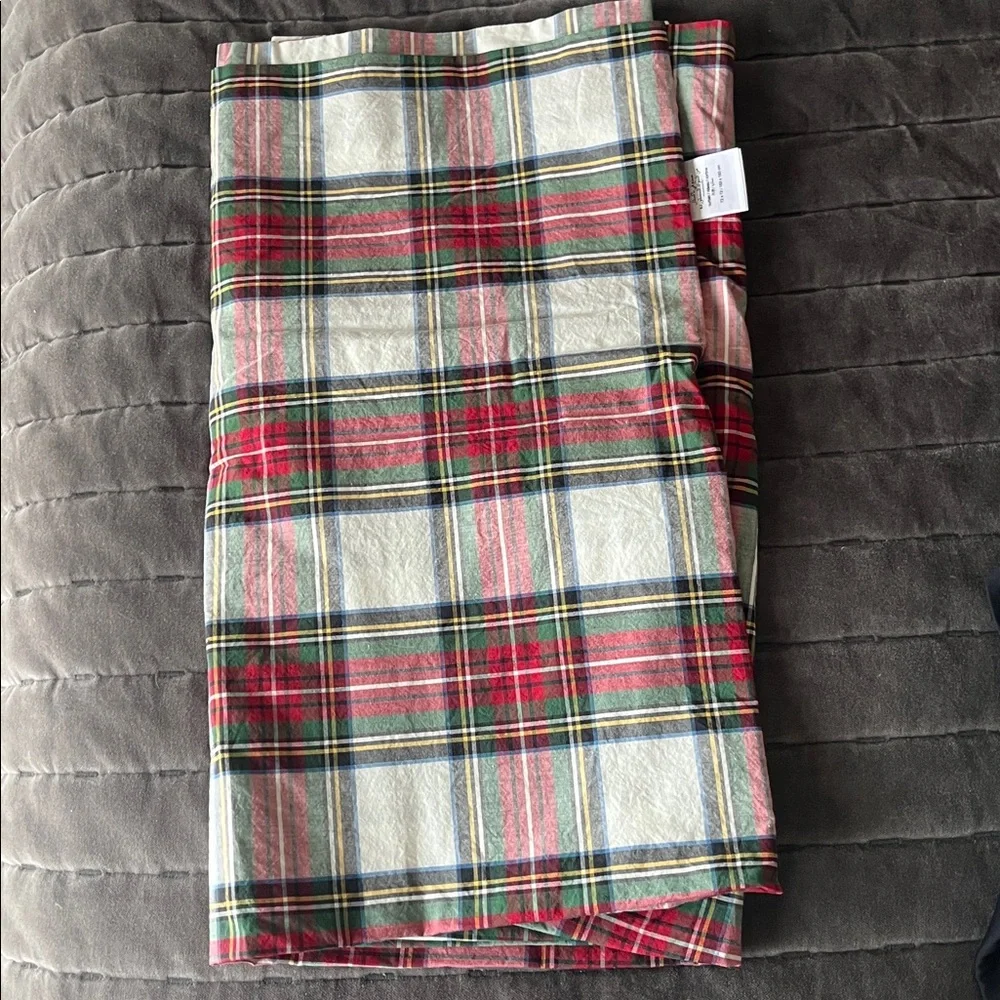 Pottery Barn Stewart Plaid Shower Curtain Multicolor Fabric Christmas  theme - Picture 3 of 4